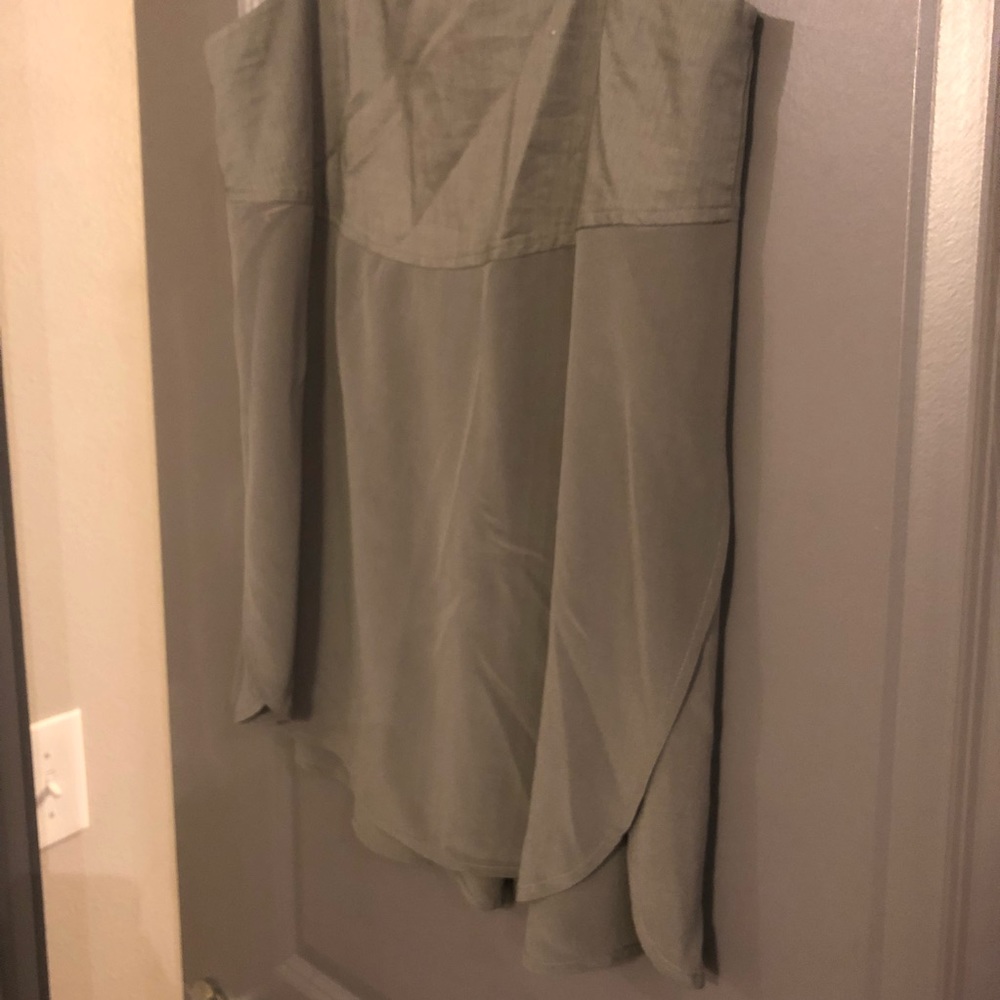 Madewell Army Green 100% Silk Tank Top